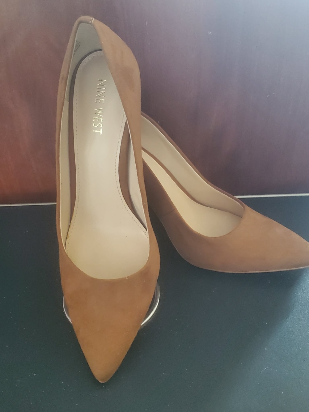 Nine West Brown Pointed-Toe Suede Pumps